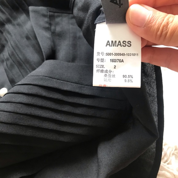 AMASS Vintage Pearl Black Ruffled Dress Shirt 💕💕 - Picture 4 of 4